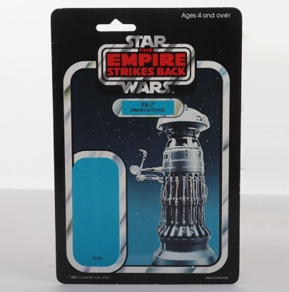 Scarce Vintage Star Wars Sample Unused FX-7 (Medical Droid) The Empire Strikes Back Card Back General Mills German.