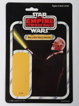 Scarce Vintage Star Wars Sample Unused Ben (Obi-Wan) Kenobi The Empire Strikes Back Card Back General Mills German.