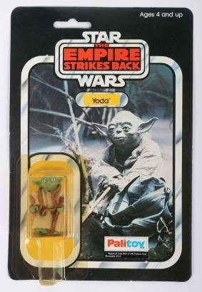 Vintage Star Wars The Empire Strikes Back Yoda Action Figure moc carded Palitoy.