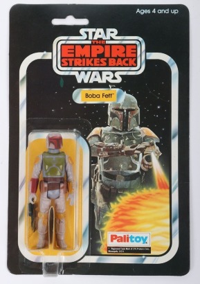 Scarce Vintage Star Wars The Empire Strikes Back Boba Fett Action Figure moc carded Palitoy.