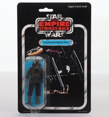Vintage Star Wars The Empire Strikes Back Imperial Tie Fighter Pilot carded moc action figure Palitoy.