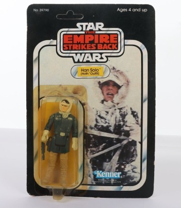 Vintage Star Wars The Empire Strikes Back Han Solo Hoth Outfit Action Figure carded moc.