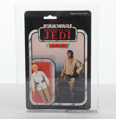 Vintage Star Wars Return of the Jedi Luke Skywalker Farmboy action figure Graded UKG carded moc Palitoy.