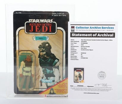 Vintage Star Wars Return of the Jedi Nikto Action Figure Graded CAS carded moc.