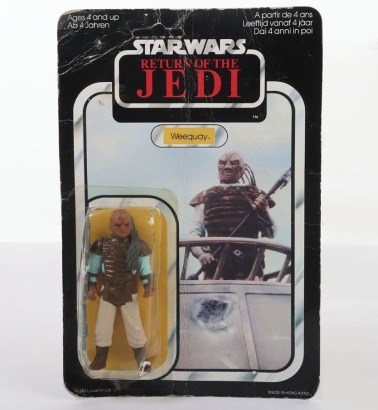 Vintage Star Wars Return of the Jedi Weequay Palitoy moc carded action figure.