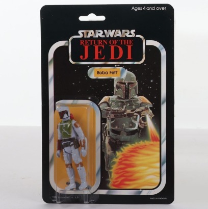 Scarce Vintage Star Wars Return of the Jedi Boba Fett moc carded Action Figure Palitoy.
