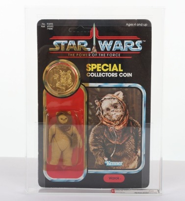 Vintage Star Wars The Power of the Force Last 17 Warok Action Figure Graded AFA carded moc.