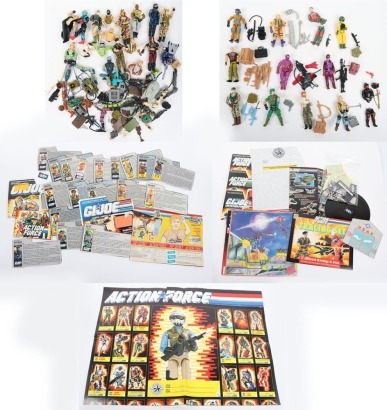 Collection of Vintage Gi Joe Action Force Action Figures.