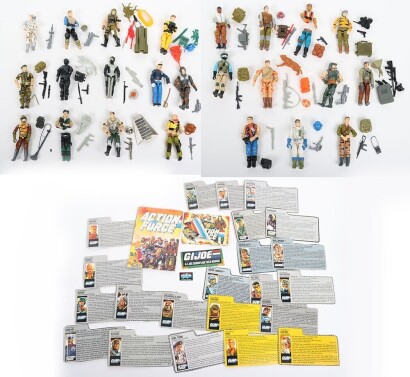Twenty Two Complete Vintage Gi Joe Action Force Action Figures Hasbro.