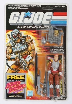 Vintage G.i.Joe Gi Joe Action Force Action Figure Charbroil moc cared Hasbro.