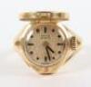 An unusual 18ct gold Emka ring watch - 4