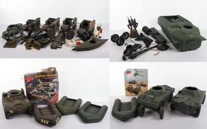 Quantity of Vintage Action Man Tanks and Vehicles and Parts.