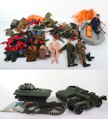 Collection of Vintage Action Man Vehicles Action Figures and more Palitoy.