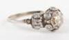 A Continental gold (unmarked) and diamond cluster ring - 3