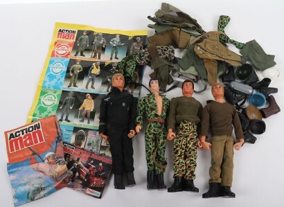 Collection of Vintage Action Man Action Figures and Accessories Palitoy.