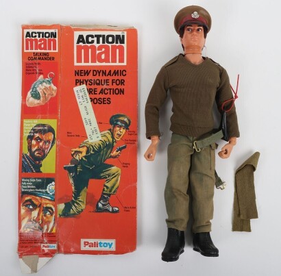 Vintage Action Man Talking Commander Action Figure with box.