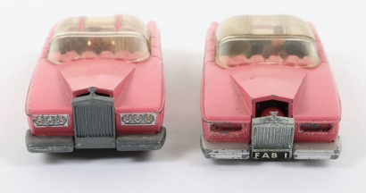 Two Vintage Dinky Toys 100 Lady Penelopes FAB 1 From TV series &lsquo;Thunderbirds&rsquo;