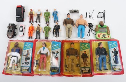 Collection of Vintage A-Team Action Figures Toys by Galoob.