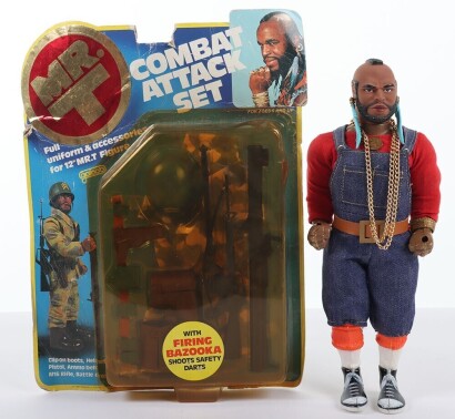 Vintage The A-Team Mr. T 12 inch Doll Action Figure and Attack Set Galoob.