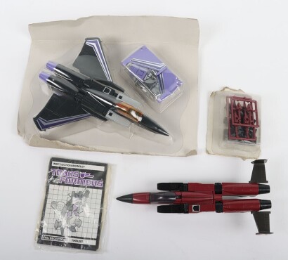 Two Vintage Transformers Generation One G1 Decepticon Jets Hasbro.