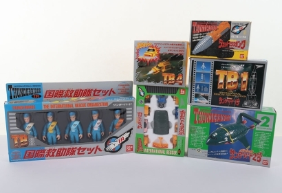 Six Bandai (Japan) Boxed Thunderbirds Sets