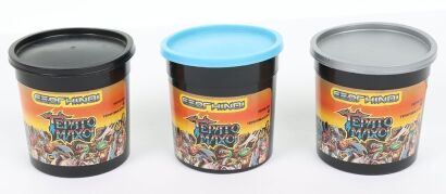 Three original Vintage Greek &lsquo;Tepato Maxoi&rsquo; Battle Beasts tubs by El Greco.
