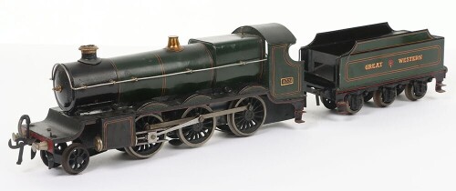Bassett-Lowke 3-rail electric 0 gauge Great Western Churchill class Mogul 2-6-0 locomotive and tender,
