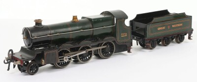 Bassett-Lowke 3-rail electric 0 gauge Great Western Churchill class Mogul 2-6-0 locomotive and tender,