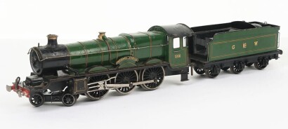 Possibly Bing for Bassett-Lowke 3-rail electric 0 gauge Castle class 4-6-0 &lsquo;Tregenna Castle&rsquo; locomotive and tender,