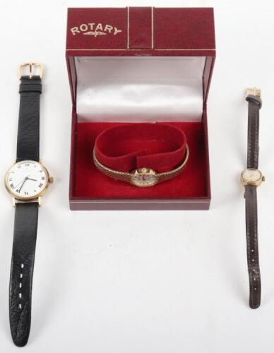 A 9ct gold ladies Atlantic wristwatch, 8.2g