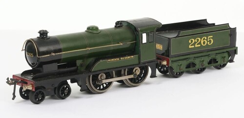 Bassett-Lowke 3-rail electric 0 gauge LNER 4-4-0 locomotive and tender &lsquo;Princess Elizabeth&rsquo;,