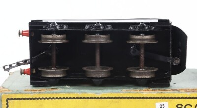 Bassett-Lowke boxed 3-rail electric 0 gauge LMS Fowler 4F 0-6-0 locomotive and tender, - 3