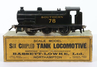 Bassett-Lowke boxed 3-rail electric 0 gauge Southern Standard 0-6-0 tank locomotive,