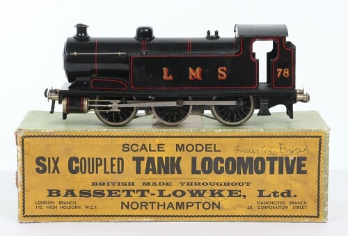 Bassett-Lowke boxed 3-rail electric 0 gauge LMS Standard 0-6-0 tank locomotive,