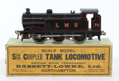 Bassett-Lowke boxed 3-rail electric 0 gauge LMS Standard 0-6-0 tank locomotive,