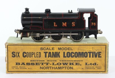 Bassett-Lowke boxed 3-rail electric 0 gauge LMS Standard 0-6-0 tank locomotive,