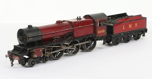 Bassett-Lowke clockwork 0 gauge LMS 4-6-0 &lsquo;Royal Scot&rsquo; locomotive and tender,