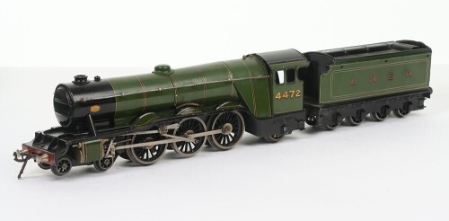Bassett-Lowke clockwork 0 gauge LNER 4-6-2 &lsquo;Flying Scotsman&rsquo; locomotive and tender,