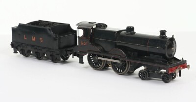 Bassett-Lowke 3-rail electric 0 gauge LMS 2P class 4-4-0 locomotive and tender, - 2