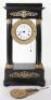 A late 19th/early 20th century German four pillar mantle clock by F.M.S (Friedrich Mauthe Schwenningen)