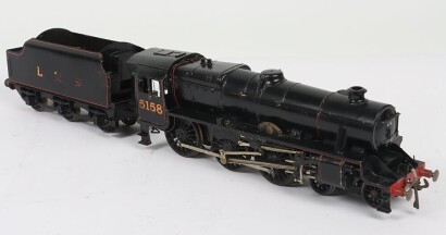 Scratch built 0 gauge electric Stanier class LMS 4-6-0 &lsquo;Glasgow Yeomanry&rsquo; locomotive and tender,