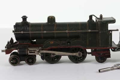 Scarce early Marklin 0 gauge clockwork GNR 4-4-2 Atlantic class locomotive and tender, circa 1905, - 2