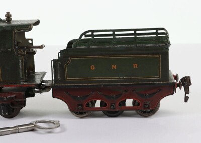 Scarce early Marklin 0 gauge clockwork GNR 4-4-2 Atlantic class locomotive and tender, circa 1905, - 3