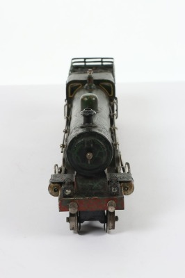 Scarce early Marklin 0 gauge clockwork GNR 4-4-2 Atlantic class locomotive and tender, circa 1905, - 4
