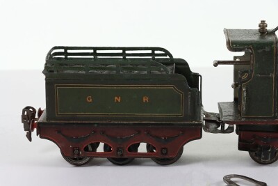 Scarce early Marklin 0 gauge clockwork GNR 4-4-2 Atlantic class locomotive and tender, circa 1905, - 7