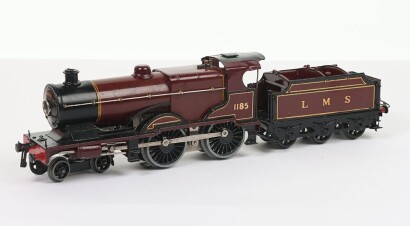 Hornby 0 gauge electric LMS 4-4-0 Compound locomotive and tender,