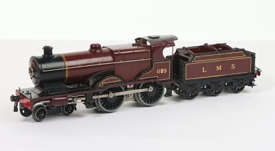 Hornby 0 gauge electric LMS 4-4-0 Compound locomotive and tender,