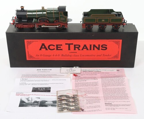 Ace Trains 0 gauge 4-4-0 GWR Bulldog class locomotive and tender &lsquo;Sir Lancelot&rsquo;,