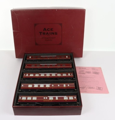 Ace Trains 0 gauge C/2 LMS five coach set,