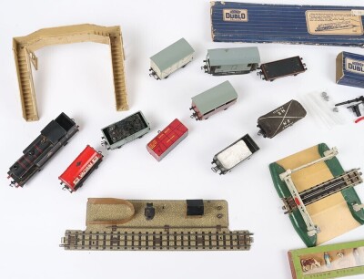 Collection of Hornby Dublo and Merit accessories including EDP12 &lsquo;Duchess of Montrose&rsquo; passenger train set, - 3
